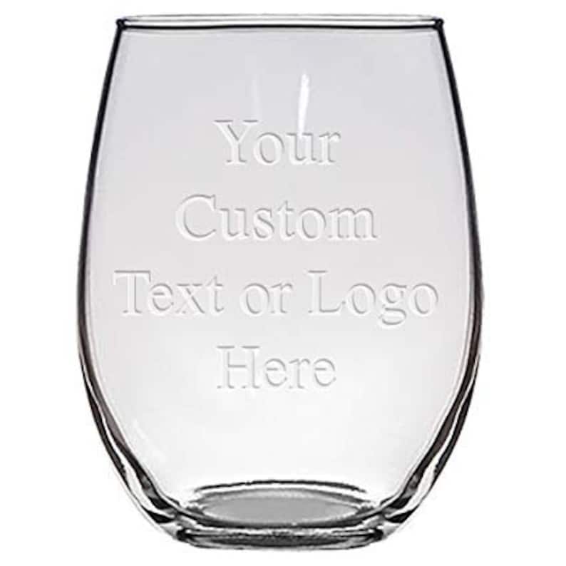 100 Custom Engraved Stemless Wine Glasses Etsy