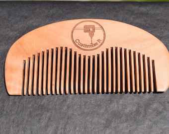 Custom Engraved Wood Beard Comb Set of 5
