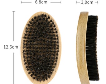 Custom Engraved Boar Bristle Beard Brush, Beard Brush, Custom Beard Brush