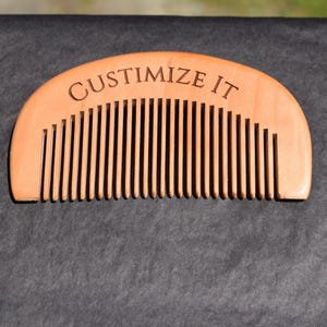 Custom Engraved Beard Combs, Thin Beard Comb