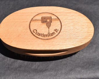 Custom Engraved Boar Bristle Beard Brush