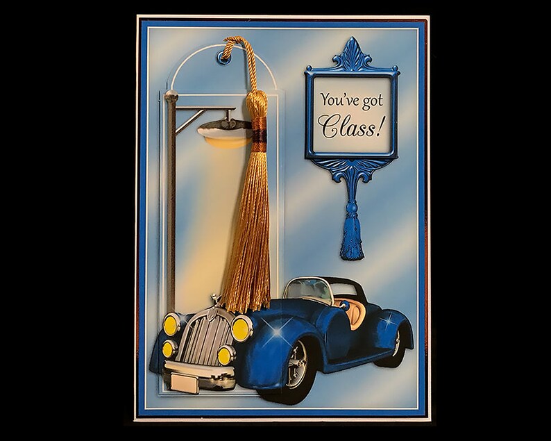 handmade bookmark card car automobile birthday card get well card thinking of you miss you for dad for husband for grandfather for men
