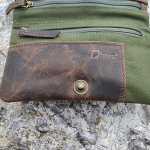 Tobacco Pouch in leather and cotton image 5