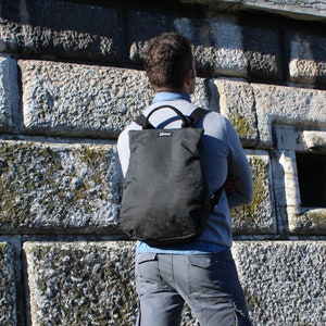 Vegan Leather Backpack: Unisex Travel Daypack with Pocket