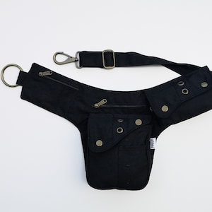 Tasca Marsupio in cotone jeans ,Borsa,Cinta Portaoggetti Viaggio Festival passaporto