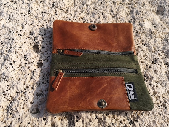 real leather pouches