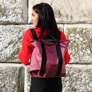 Vegan Backpack // Laptop bag // Rucksack with pocket // Unisex Backpack in waterproof  material