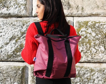 Vegan Backpack // Laptop bag // Rucksack with pocket // Unisex Backpack in waterproof  material