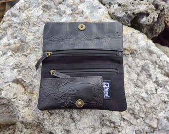 Pochette à Tabac Double Fermeture La Industria - Tissu Wax Africain, Compartiments Pour Feuilles, Filtres, Briquet