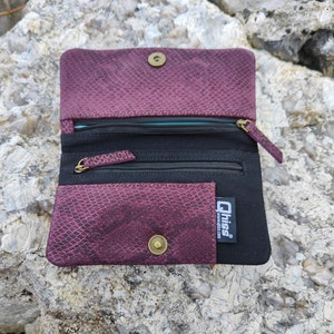 Tobacco pouch - smokers bag wallet in real Leather and canvas - handmade tobacco case for rolling tobacco accessories - gift for him her