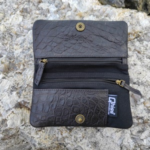 Tobacco pouch - smokers bag wallet in real Leather and canvas - handmade tobacco case for rolling tobacco accessories