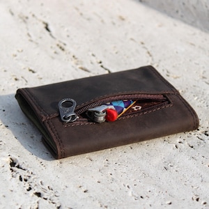 Small Mini Leather Tobacco pouch - smokers bag wallet Tobacco Case in real Leather - Rolling Pouch