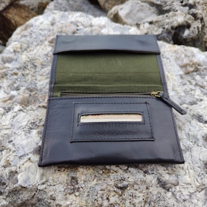 Porta tabacco magnetico - borsa per fumatori in vera pelle e tela - custodia per tabacco fatta a mano per accessori per tabacco da arrotolare