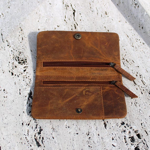 Tobacco pouch smokers bag wallet in real Leather and canvas handmade  tobacco case for rolling tobacco accessories gift for him her