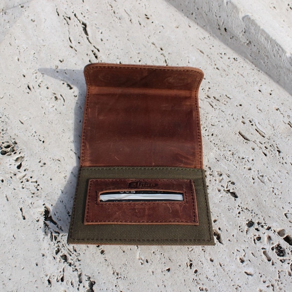 Handmade Leather Tobacco Pouch: Small Rolling Bag Wallet