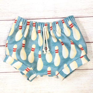 Bummies, bowling bummies, bowling shorts, kids vintage bowling set, baby clothes, toddler clothes, sports shorts, kids clothes
