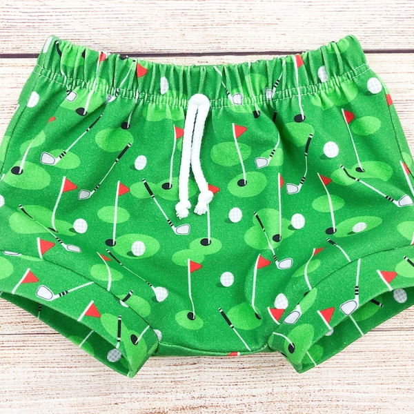 Bummies, Golf, Golf bummies, baby gift, golf shorts, shorts, kids clothes, baby clothes, baby boy shorts, toddler golf clothing,