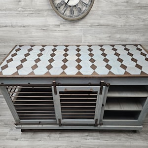 Ready To Ship / Sliding barn door kennel / #1 In The U.S. / entertainment center / shelving unit / interior dog kennel / modern dog kennel