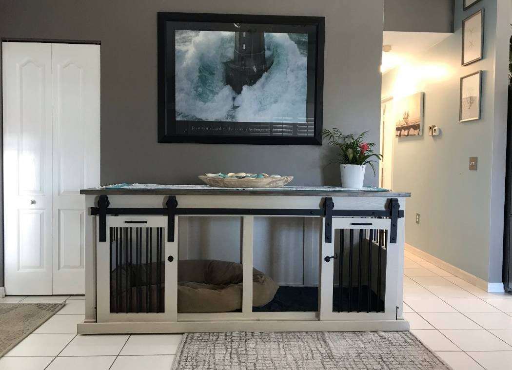 Barn door dog crate hot sale