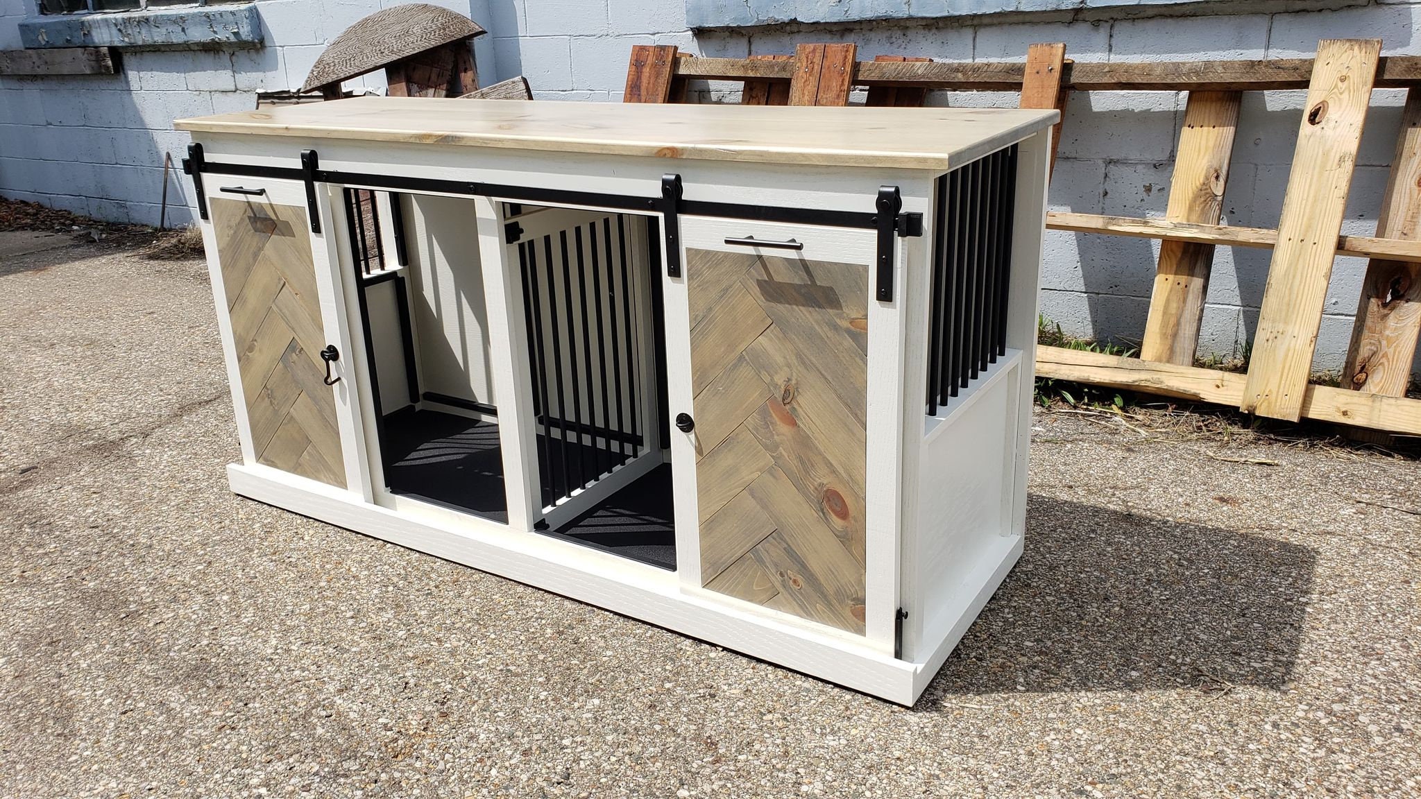 Sliding Barn Door Kennel / 1 in the U.S. / Dog Kennel / Etsy