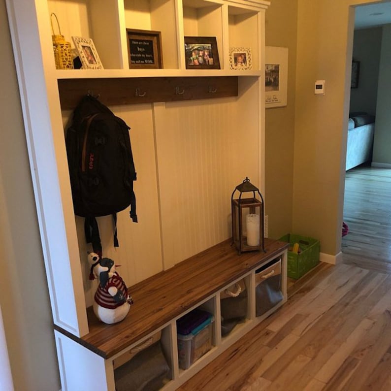 Custom halltree / entryway bench / storage bench / mudroom Etsy