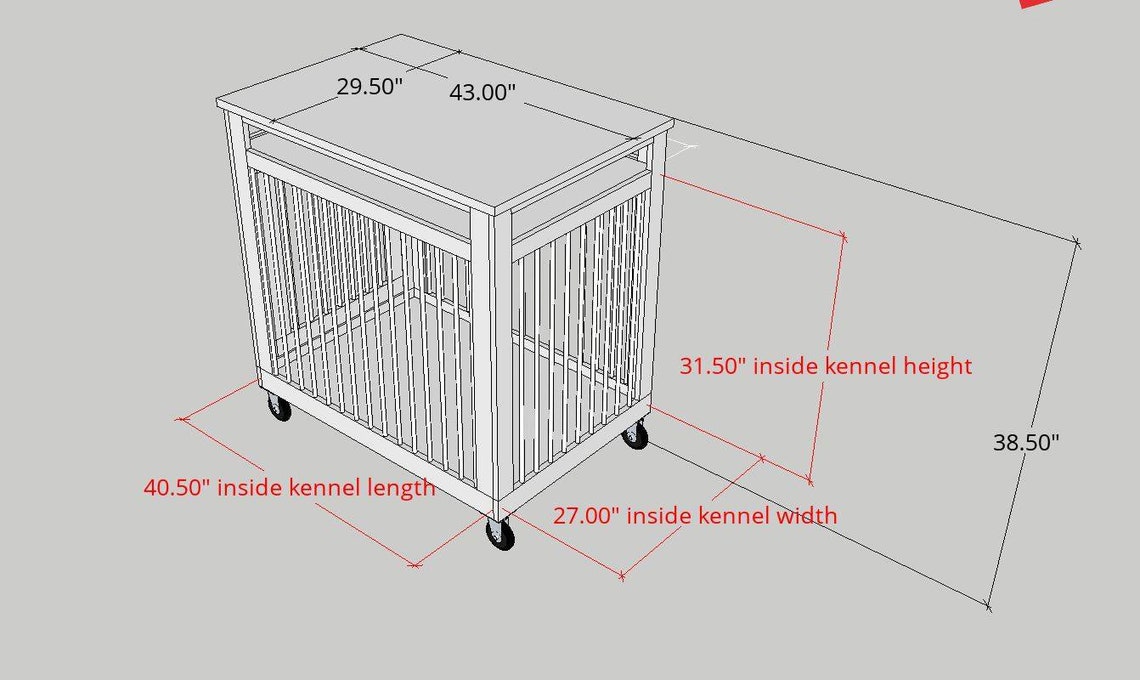 Custom Dog Kennel / Kitchen Island Kennel / Interior Dog Etsy
