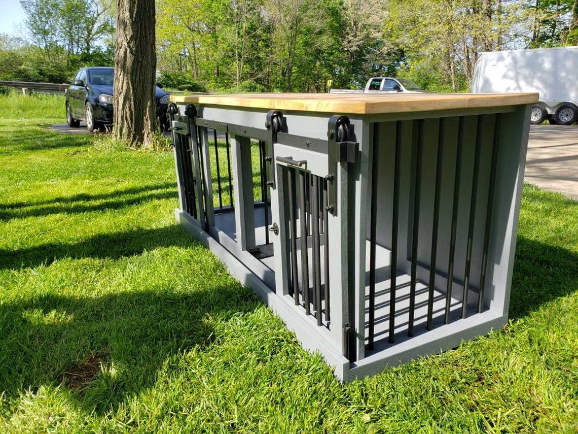 Sliding barn door kennel / 1 In The U.S. / dog kennel / Etsy