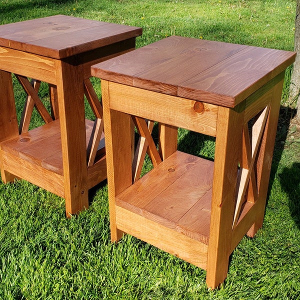 Rustic End Tables Etsy