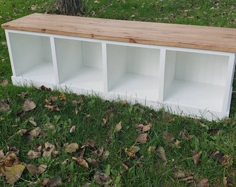 Entryway bench / shoe rack / shoe storage / organizer / custom bench / farmhouse bench / mudroom bench