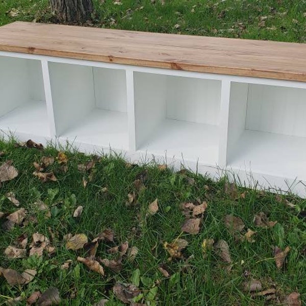 Entryway bench / shoe rack / shoe storage / organizer / custom bench / farmhouse bench / mudroom bench