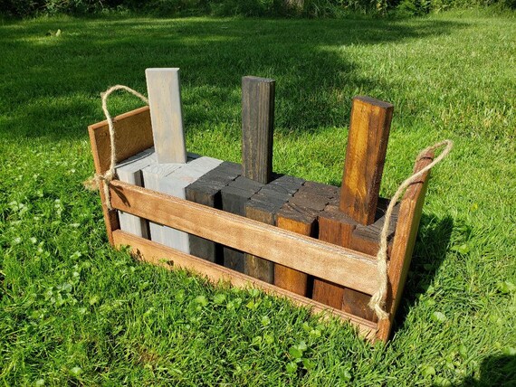Giant Tumble Tower With Carrying Case Jenga Set Tumble Etsy