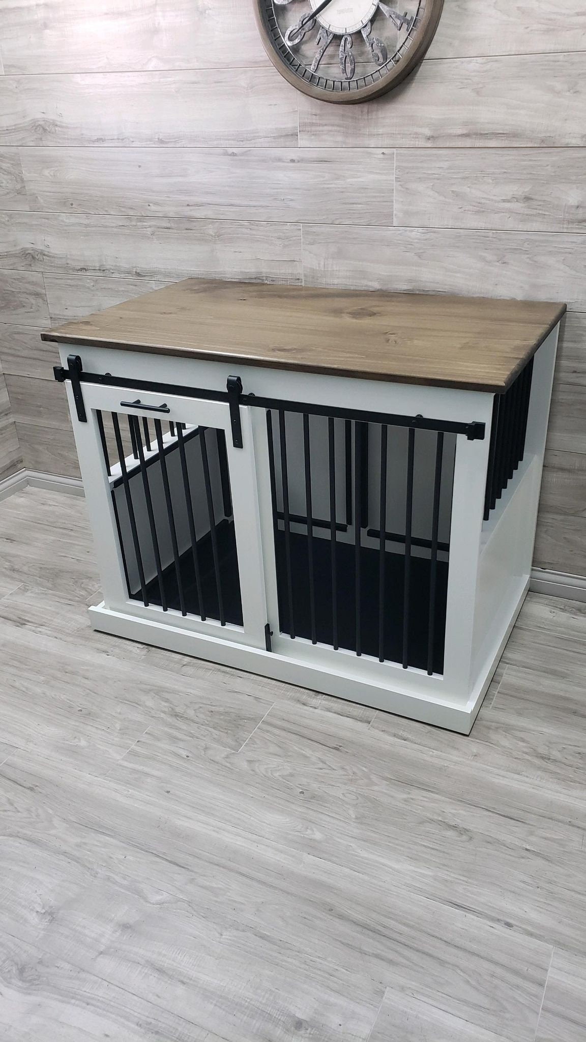 Sliding Barn Door Kennel / 1 in the U.S. / Dog Kennel / Entertainment  Center / Rustic Kennel / Dog Crate / Dog Furniture /double Dog Kennel 