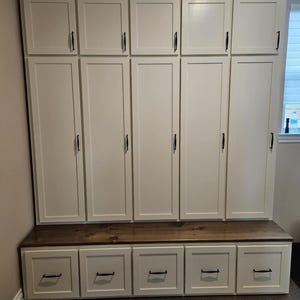 Custom halltree / entryway bench / storage bench / mudroom locker / entryway unit / coat rack / storage cubbie / shoe storage
