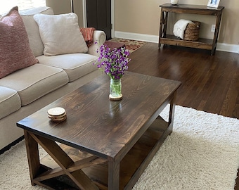 Farmhouse coffee table/ rustic coffee table/ cabin furniture/ home furniture/ reclaimed wood/ custom furniture/