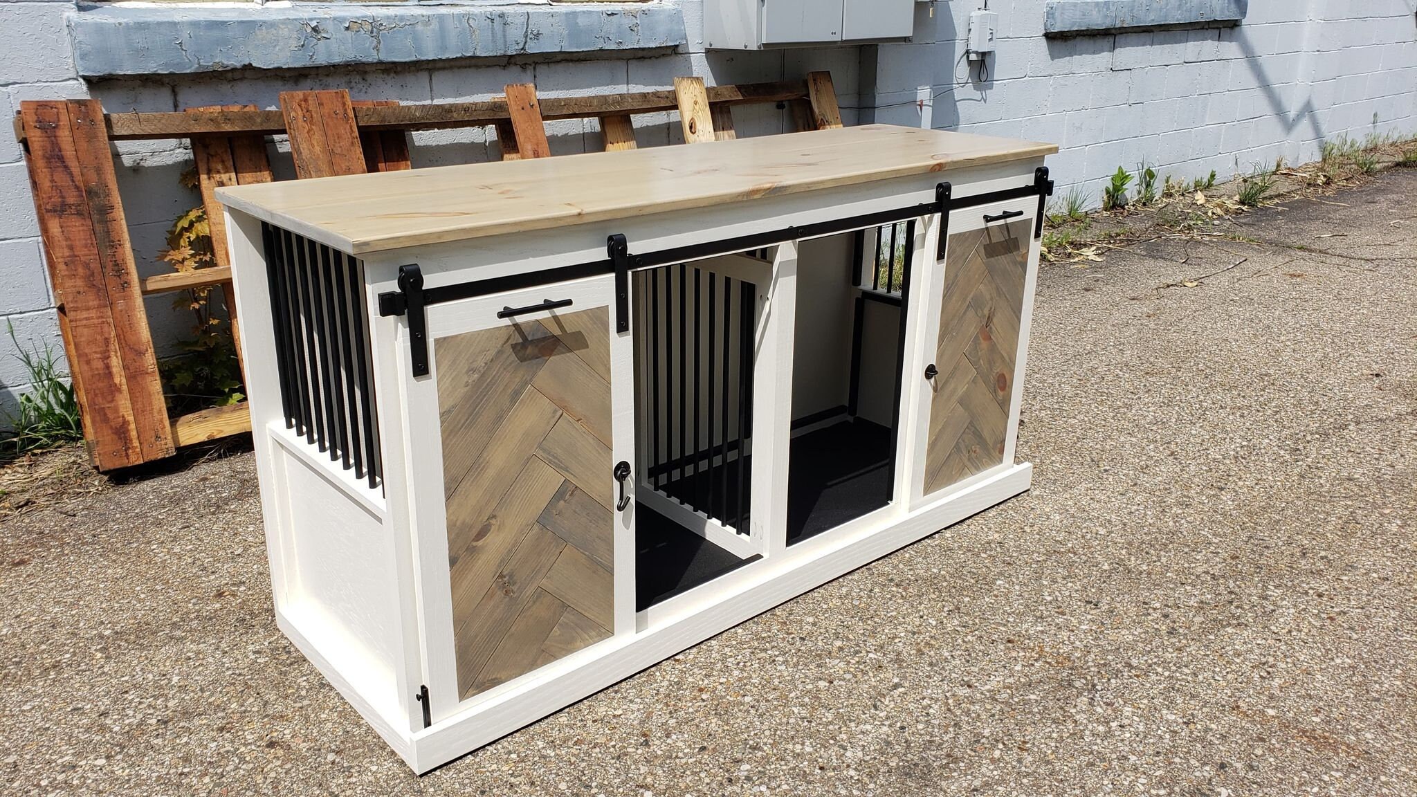 Sliding Barn Door Kennel / 1 in the U.S. / Dog Kennel / Etsy