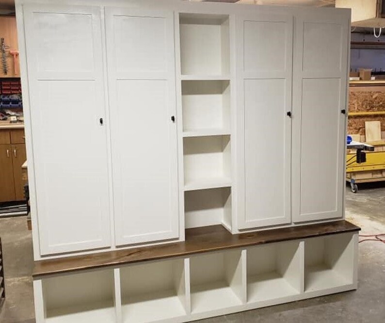 Custom halltree / entryway bench / storage bench / mudroom Etsy