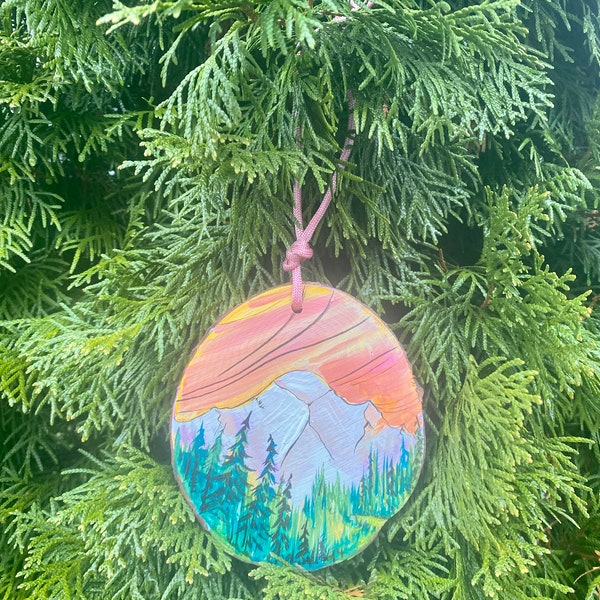 Ornament “Baker Tangerine Skies” Original Acrylic Painting