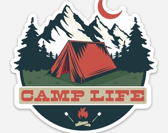 3” Camp Life Weatherproof Sticker