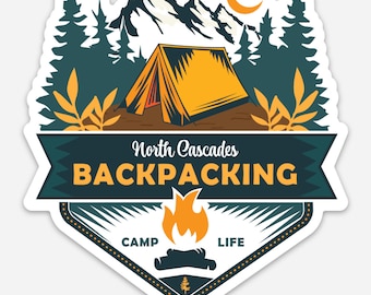 4” Backpacking Weatherproof Sticker