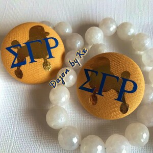 ΣΓΡ Metallic Poodle Earrings