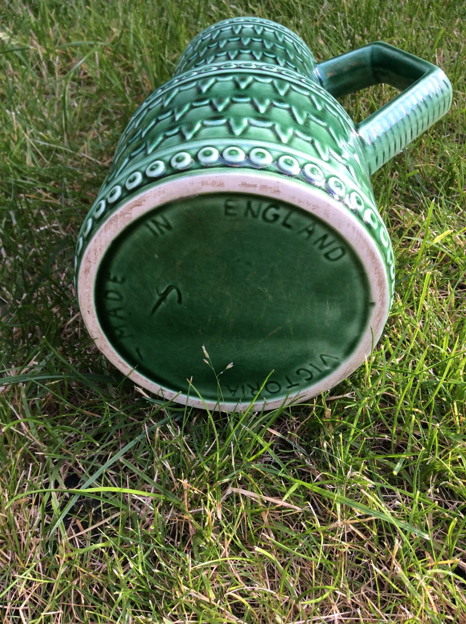 Ceramic green coffee pot Etsy