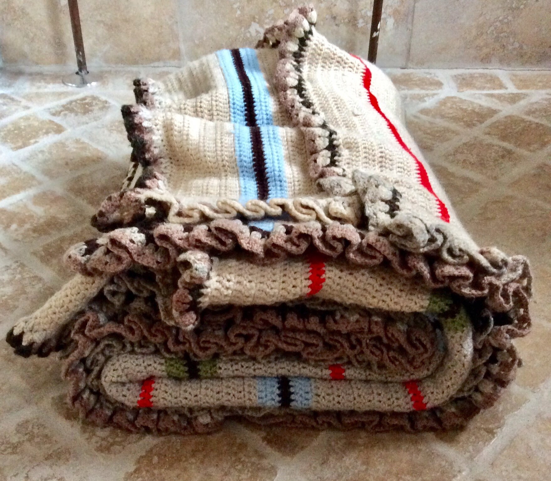 Hand knitted bedspread Etsy