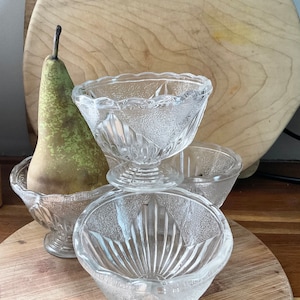 vintage glass dessert bowls
