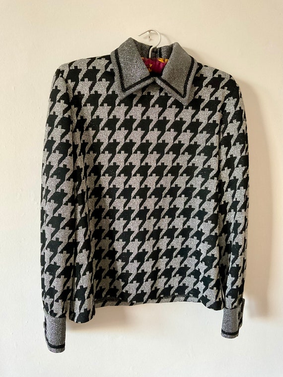 Vintage dog tooth check top