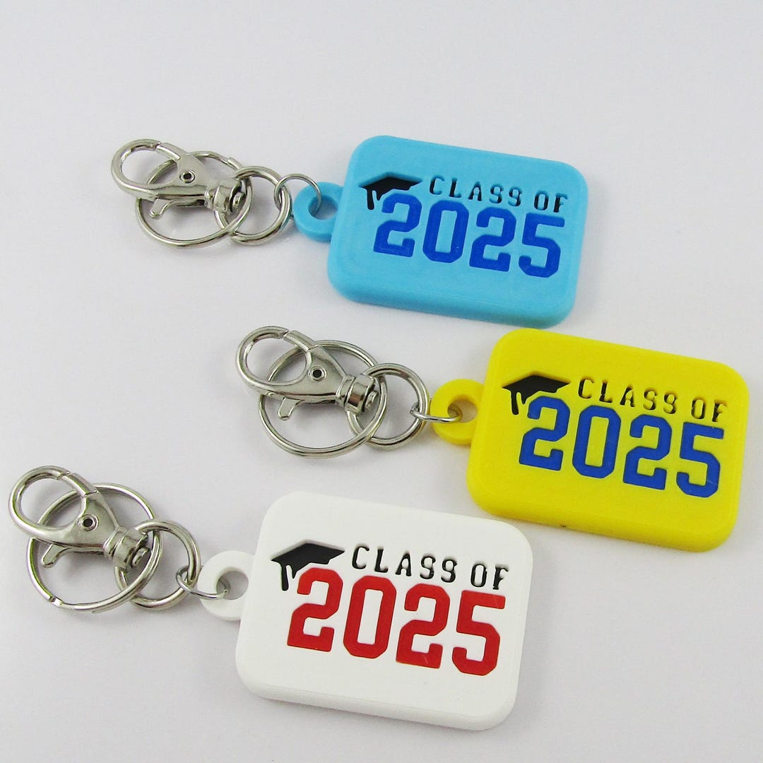 Class of 2025 Graduation Cap Keychain Bag Tag in Your Choice of Colours ...