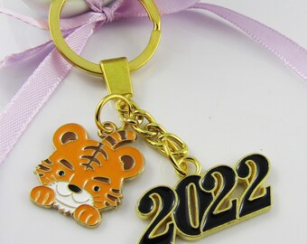 Chinese Zodiac New Year 2022 Year of the Tiger Keychain Keyring 88mm