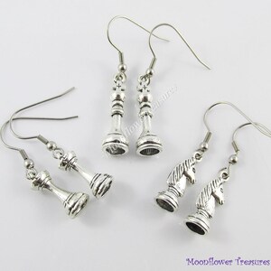 Chess Charm Hook Earrings Stainless Steel Hooks Select King Queen Knight & More