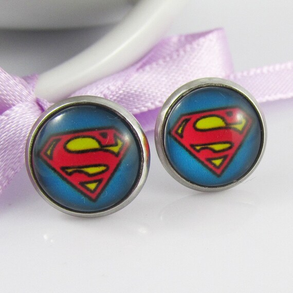 Superman Earrings For Men