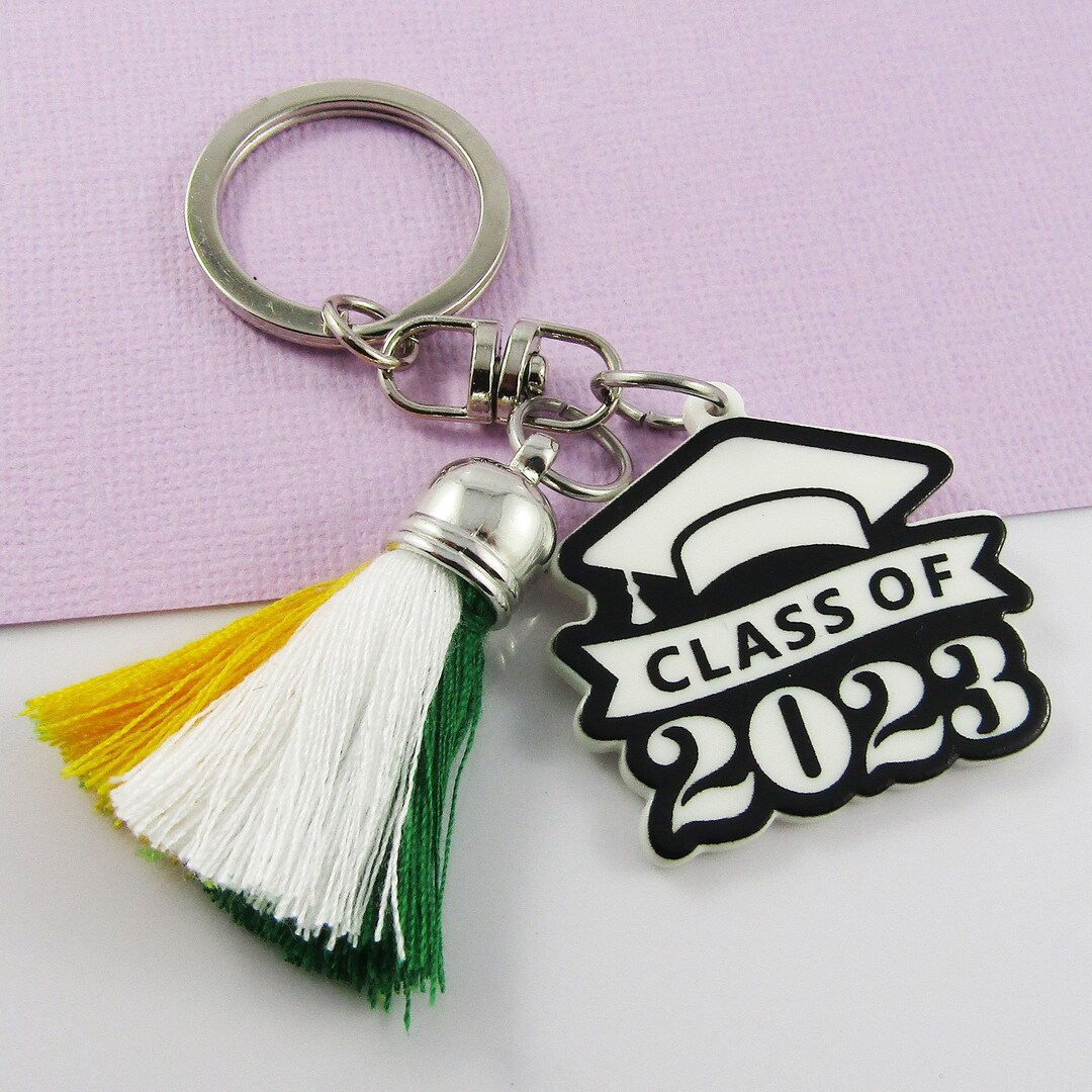 Class of 2023 Graduation 3 Colour Tassel Keychain Select Colours - Etsy