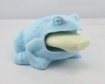Bullfrog Soap Holder 3D Printed Toad Decor in your choice of colours